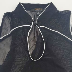 Forever 21 Sheer Tanked Bodysuit